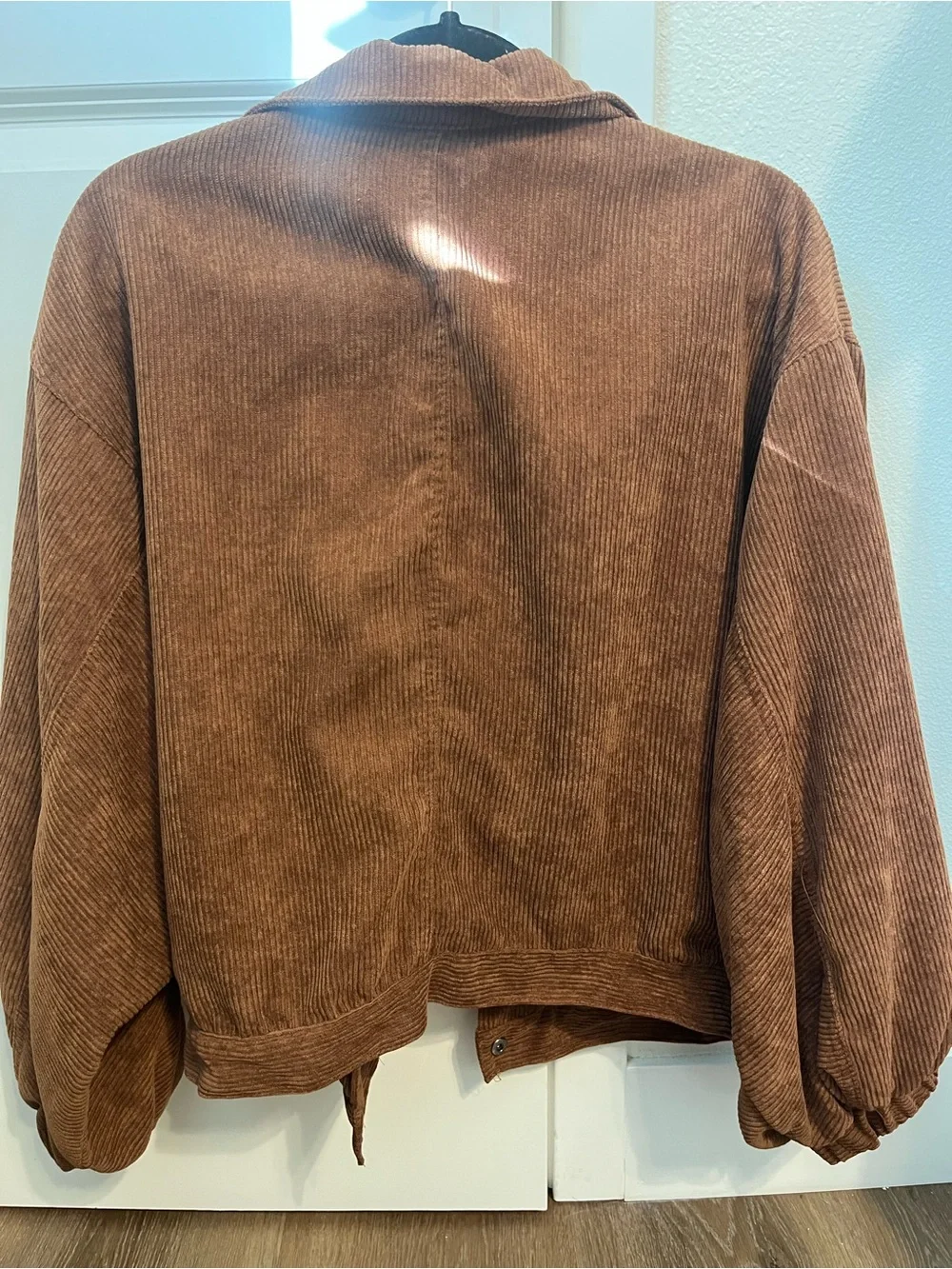 Fashion Nova Brown Corduroy Bomber Jacket Size S